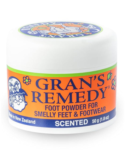 Gran's Remedy Scented Foot Powder - Effective Odor Eliminator & Moisture Absorbing Shoe Deodorizer for Shoes and Feet - Travel Size Freshness - Citrus-HomvellaHome