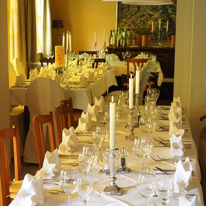 GenSwin Flameless Flickering Taper Candles with 2 Remote Controls and Timer, Real Wax 3D Wick Light Window Candles Battery Operated Pack of 8, Christmas Home Wedding Decor(White, 0.78 X 9.64 Inch)-HomvellaHome