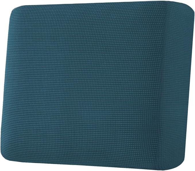 H.VERSAILTEX Super Stretch Individual Seat Cushion Covers Sofa Covers Couch Cushion Covers Slipcover Sets Thick Jacquard Textured Twill Fabric (1 Piece Chair Cushion Cover, Deep Teal)-HomvellaHome