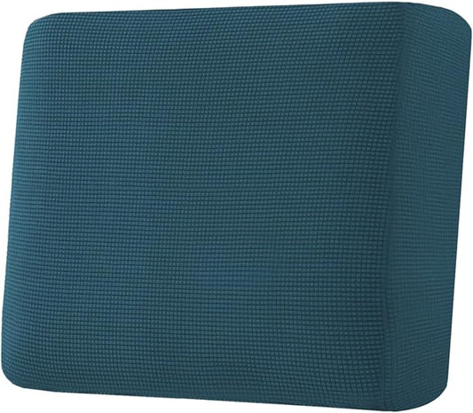 H.VERSAILTEX Super Stretch Individual Seat Cushion Covers Sofa Covers Couch Cushion Covers Slipcover Sets Thick Jacquard Textured Twill Fabric (1 Piece Chair Cushion Cover, Deep Teal)-HomvellaHome