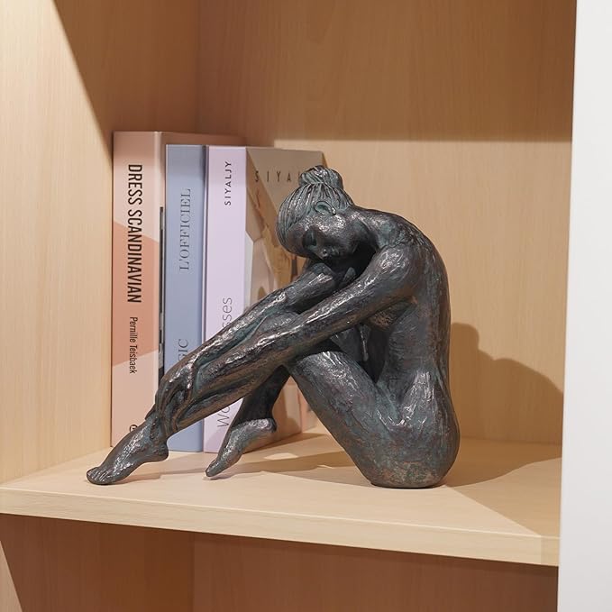 Guichifun Yoga Dancer Statue Home Decoration - Resin Bronze Sculpture Modern Creative Home Garden Statue Handicrafts Art Ware Home Décor Office Room or Outdoor Garden Gifts 10.25 x 4.25 x 8.75 Inch-HomvellaHome