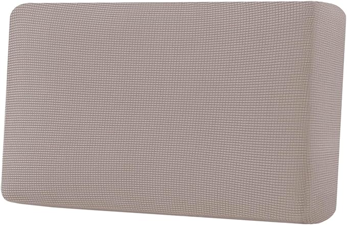H.VERSAILTEX Super Stretch Individual Seat Cushion Covers Sofa Covers Couch Cushion Covers Slipcover Sets Thick Jacquard Textured Twill Fabric (1 Piece Loveseat Cushion Cover, Sand)-HomvellaHome