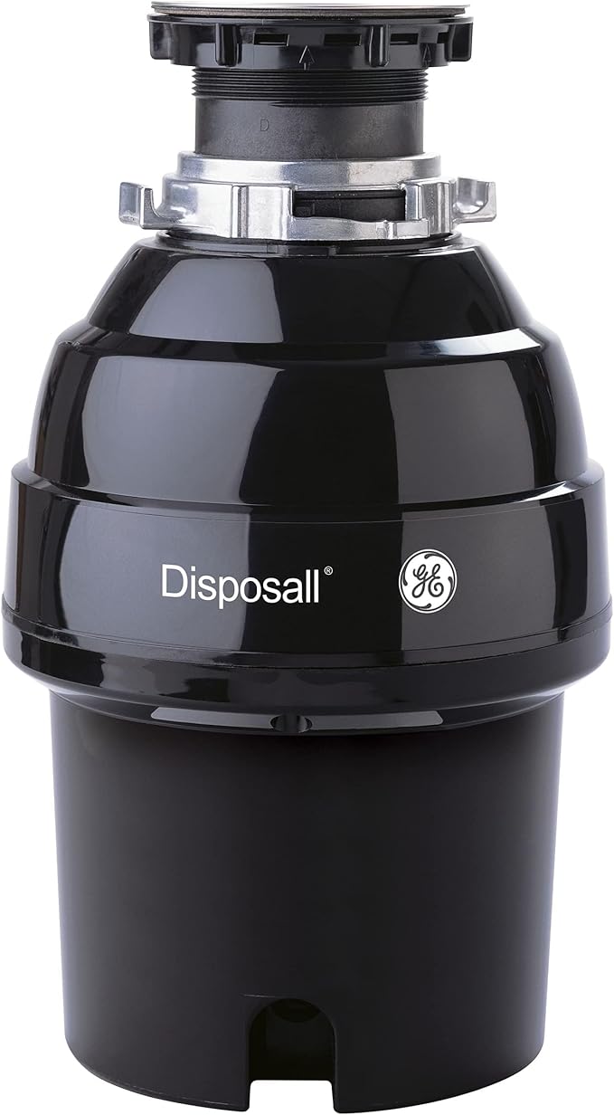 GE Disposall Continuous Feed 3/4 Horsepower Motor Garbage Disposer, Good for Grinding: Vegetable Peels & Small Bones, Easy Install Kit, Non-Corded, Recommended for 2-4 Person Homes, GFC720N-HomvellaHome