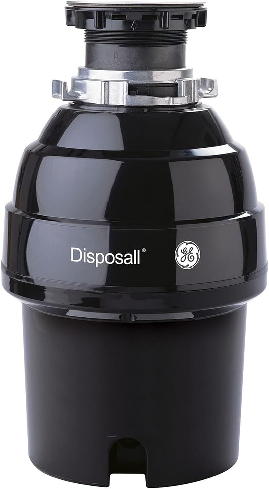 GE Disposall Continuous Feed 3/4 Horsepower Motor Garbage Disposer, Good for Grinding: Vegetable Peels & Small Bones, Easy Install Kit, Non-Corded, Recommended for 2-4 Person Homes, GFC720N-HomvellaHome