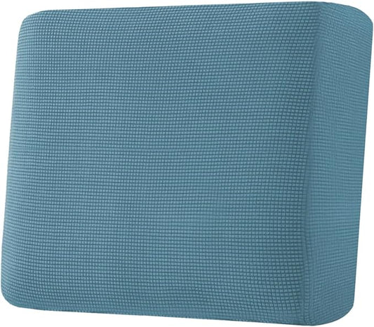 H.VERSAILTEX Super Stretch Individual Seat Cushion Covers Sofa Covers Couch Cushion Covers Slipcover Sets Thick Jacquard Textured Twill Fabric (1 Piece Chair Cushion Cover, Storm Blue)-HomvellaHome