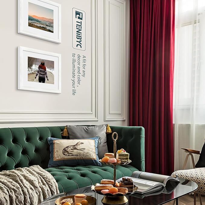 11x14 Picture Frame Set - 3 Pack, Textured White Solid Wood, HD Tempered Glass, Wall Gallery Photo Frame-HomvellaHome