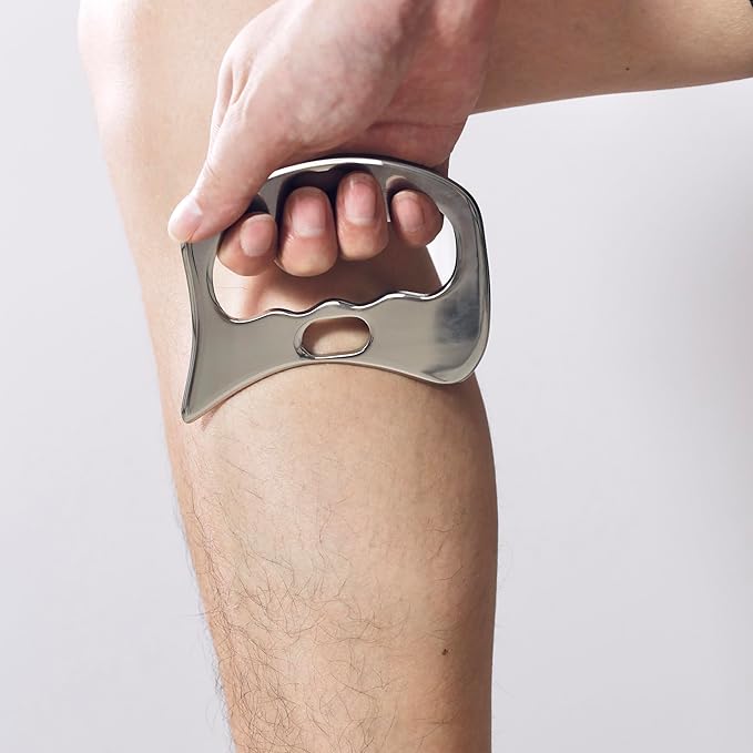 Gua sha Tool Stainless Steel gua sha-Set 4pcs -iastm Tool Gussha Massage Tool Muscle Scraping Tool for Soft Tissue Therapy and Reduce Arms,Back, Legs, Shoulder Muscle Pain(HH1)……-HomvellaHome