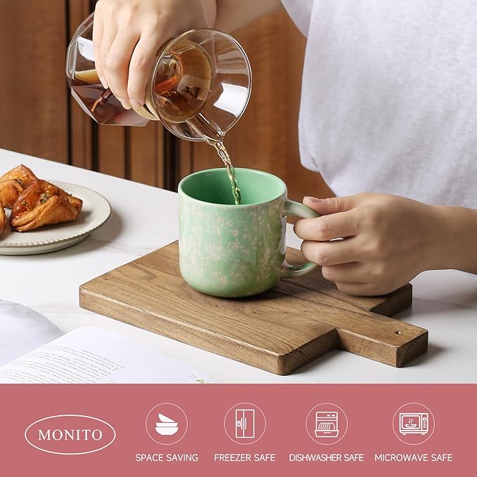 12 OZ Coffee Mugs Set of 6, Modern Coffee Mugs Set with handle for Tea/Latte/Cappuccino/Milk/Cocoa.-HomvellaHome