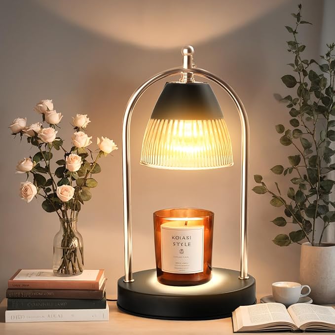 GEEZO Fragrance Candle Warmer Lamp，Electric Candle Warmer with Timer & Dimmer，Mom Christmas Birthday Gifts for Women, House Warming Gifts New Home Bedroom Decor-HomvellaHome