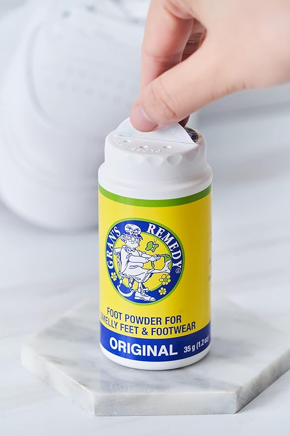 Gran's Remedy Shoe Deodorizer and Foot Powder for Smelly Feet - Effective Shoe Odor Eliminator in Travel Size - Absorbs Sweat and Moisture for Shoes and Feet - Unscented-HomvellaHome