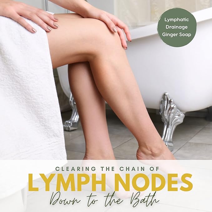 Ginger Soap Lymphatic Drainage Pack 6 - Anti-Cellulite Skin Tightening - Natural Ingredients Detox Soaps for Deep Clean Shower, Detoxification, Rejuvenating-HomvellaHome