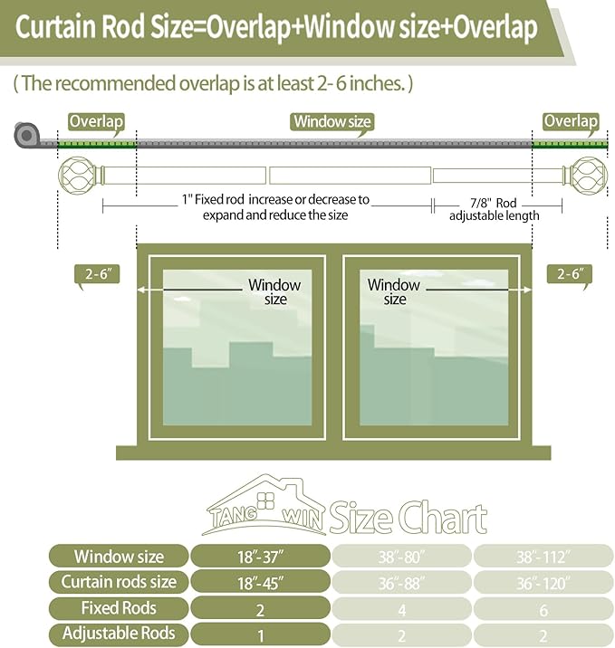 Gold Adjustable Curtain Rods for Windows:18-45 Inch Farmhouse Heavy Duty Curtain Rod for Bedroom Living Room,Boho Decorative Rustic Drapery Rods with Vintage Coastal Texture Finial,Brass Gold-HomvellaHome