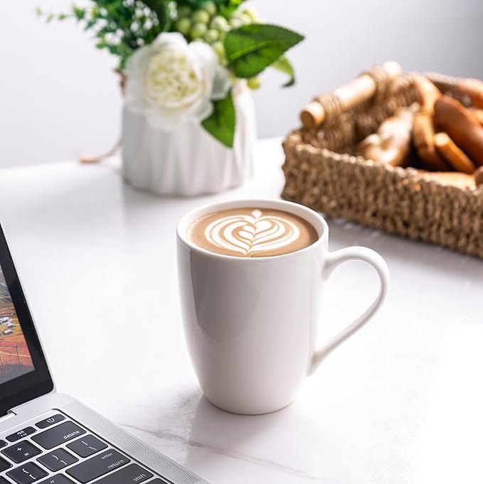 GBHOME 16oz Coffee Mugs Set of 6, Large Ceramic Coffee Mugs for Man, Woman, Dad, Mom, Modern Coffee Mugs Set with handle for Tea/Latte/Cappuccino/Milk/Cocoa. Dishwasher&Microwave Safe,MultiColor-HomvellaHome