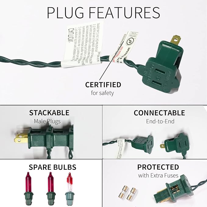 100LIGHTS PINK Extra-Bright With End Connectors Christmas Decorative Lights 5.98m UL Certified Mini String Light Set Waterproof for Home Garden Holiday Christmas Tree Party Patio Decor Wedding-HomvellaHome