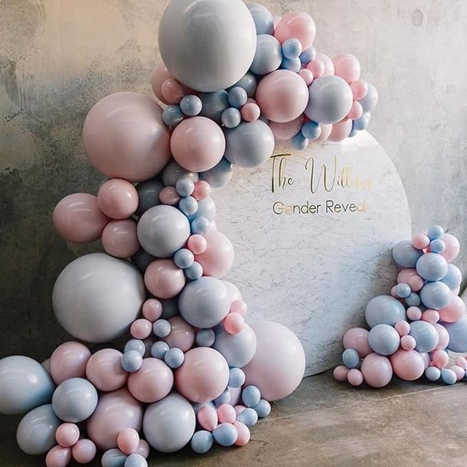 130pcs Dusty Blue Balloons Different Sizes 18" 12" 10" 5" Slate Blue Balloons for Boys Girls Baby Shower Wedding Anniversary Graduation Engagements Birthday Party Decorations-HomvellaHome