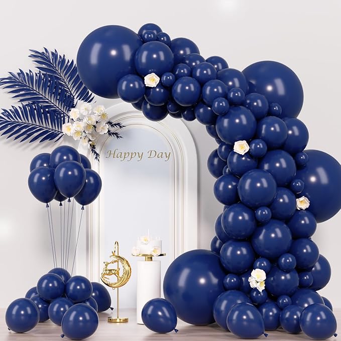 130pcs Navy Blue Balloons Different Sizes 18" 12" 10" 5" Dark Blue Balloons for Birthday Graduation Baby Shower Anniversary New Year Party Holiday Decorations-HomvellaHome