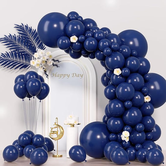 130pcs Navy Blue Balloons Different Sizes 18" 12" 10" 5" Dark Blue Balloons for Birthday Graduation Baby Shower Anniversary New Year Party Holiday Decorations-HomvellaHome