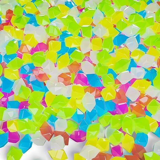 Glow in The Dark Rocks, 500PCS Fairy Garden Decorations Stones, Outdoor Decor for Mixd Color Luminous Pebble Stones for Plants/Backyard/Aquarium (1, Mixd, 500)-HomvellaHome