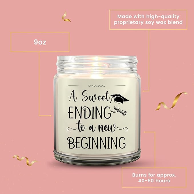 1OAK Vanilla Scented Candles Gifts for Women - Graduation Candle - 2025 Graduation Gifts for Her, Him - College, High School Senior 2025-HomvellaHome