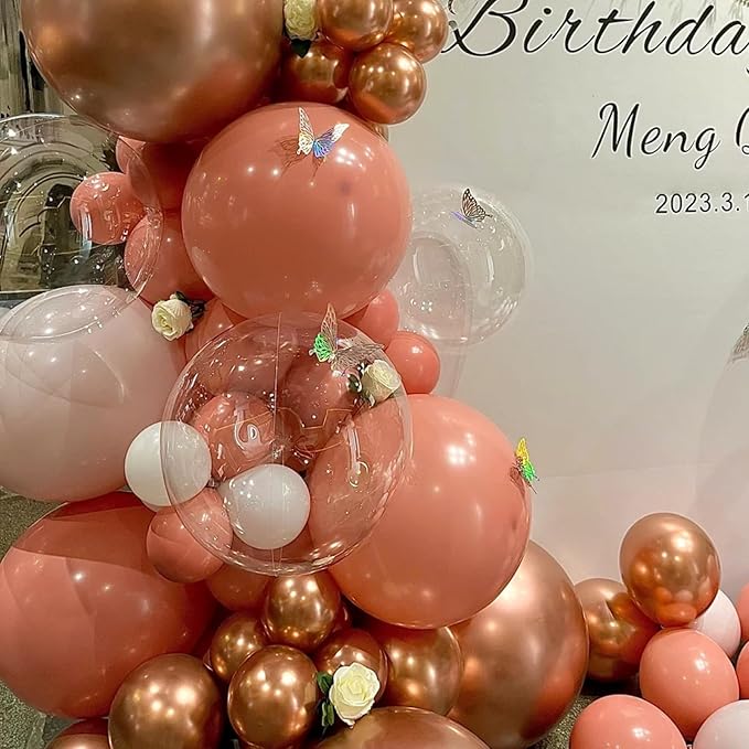 130pcs Retro Pink Balloons Different Sizes 18" 12" 10" 5" Blush Pink Latex Balloon Garland Arch Kit for Birthday Baby Shower Valentine's Day Wedding Anniversary Party Decorations-HomvellaHome