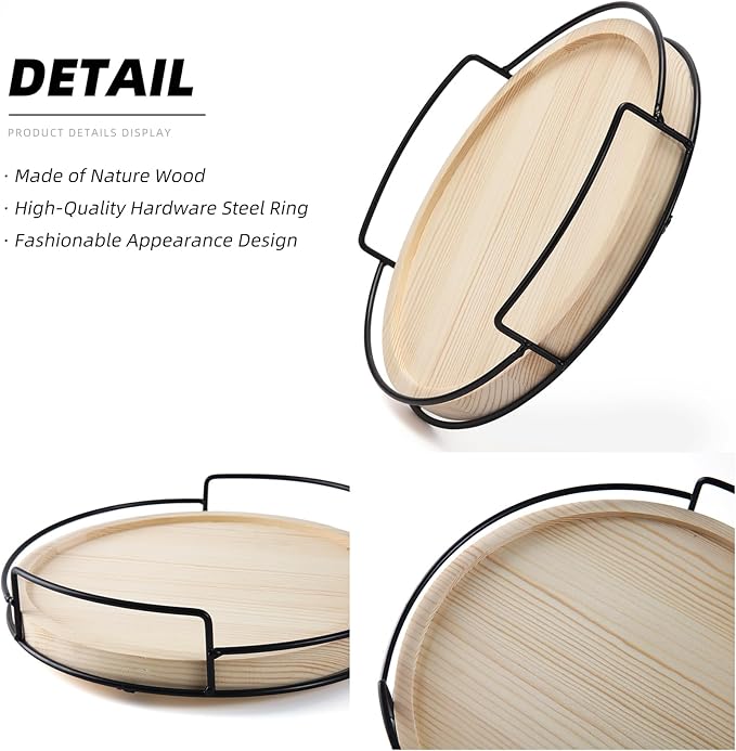 10" Wooden Lazy Susan,Round Wooden Lazy Susan Organization for Dining Table,Storage for Dining Table,Home Decor,Spices Organizer,1PC-HomvellaHome