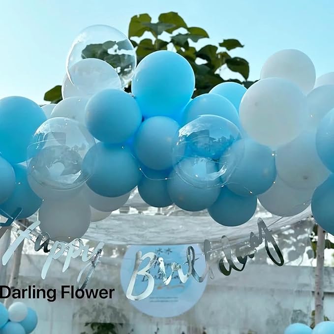 130pcs Pale Aqua Balloons Different Sizes 18" 12" 10" 5" Aqua Blue Latex Balloon Garland Arch Kit for Birthday Baby Shower Graduation Wedding Gender Reveal Anniversary Party Decorations-HomvellaHome