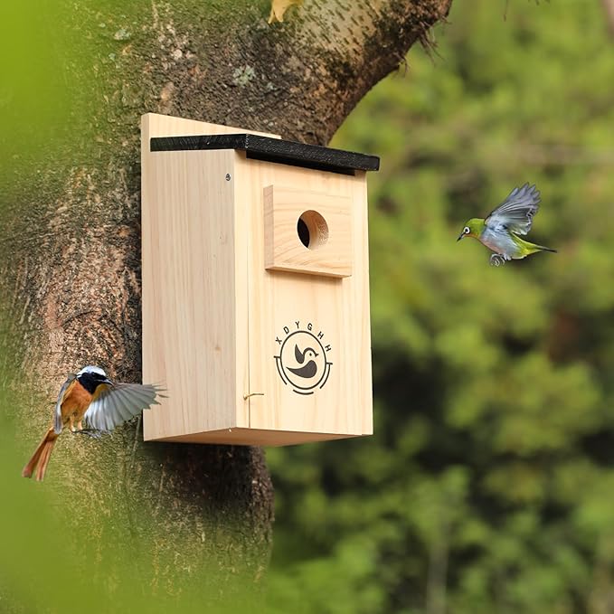 2 Pack Bird Houses for Outside,Bird House kit,Hummingbird House,Blue Bird House Outdoor Wren Swallow Finch-HomvellaHome