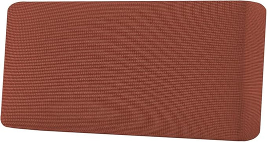 H.VERSAILTEX Super Stretch Individual Seat Cushion Covers Sofa Covers Couch Cushion Covers Slipcover Sets Thick Jacquard Textured Twill Fabric (1 Piece Sofa Cushion Cover, Rust)-HomvellaHome