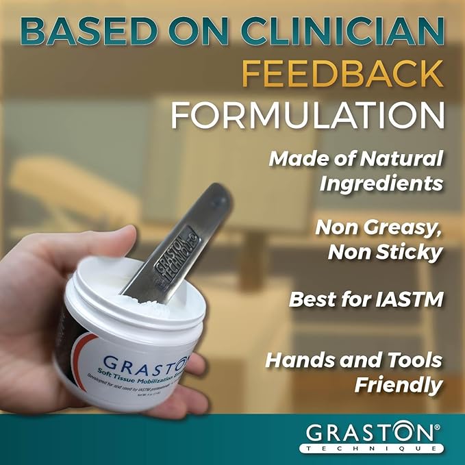 Graston Technique Vitamin E Enriched Emollient - 4oz Jar, Ideal for IASTM Lotion & Massage Therapy Cream, Perfect Vitamin E Cream for Massage and Physical Therapy, 3-Pack-HomvellaHome