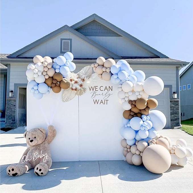 130pcs Light Blue Balloons Different Sizes 18" 12" 10" 5" Baby Blue Balloons for Boys Girls Birthday Baby Shower Gender Reveal Wedding Children's Day Decorations-HomvellaHome