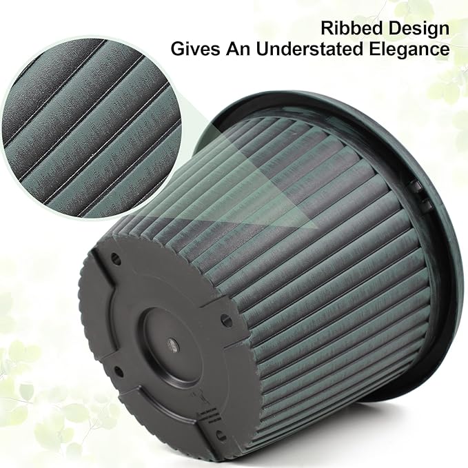 12 inch Plant Pots Indoor Outdoor, 4 Pack Large Planter, Plastic Flower Pots with Saucer and Drainage Holes, Modern Decorative Resin Garden Pots for House Plants-HomvellaHome