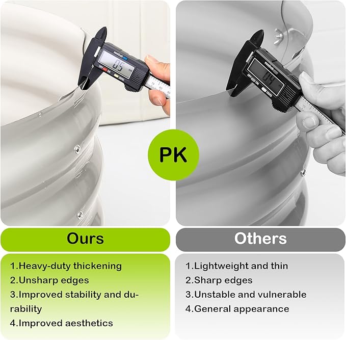 2 Pcs 4.5x2x2ft Oval Raised Garden Bed, Galvanized Raised Beds,Open-Ended Base Metal Raised Planter Beds,Garden Bed Outdoor,Planter Raised Boxes for Vegetables, Flowers,Tool-Free Asse,White-HomvellaHome