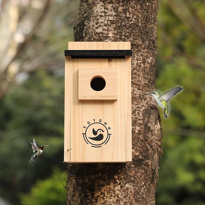 2 Pack Bird Houses for Outside,Bird House kit,Hummingbird House,Blue Bird House Outdoor Wren Swallow Finch-HomvellaHome