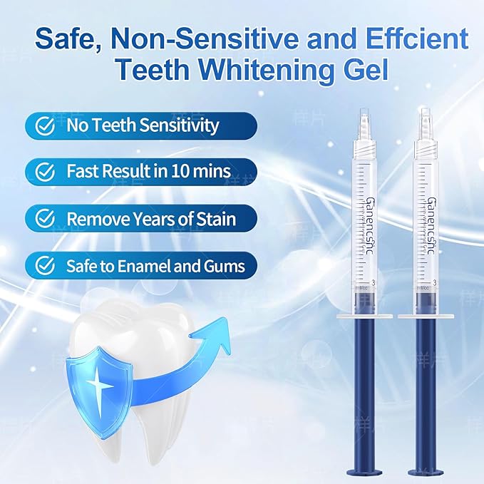 10-Pack Teeth Whitening Gel Refills - Gentle 35% Carbamide Peroxide Formula - Compatible with Teeth whitening Kit,No Sensitive Teeth Whitener-HomvellaHome