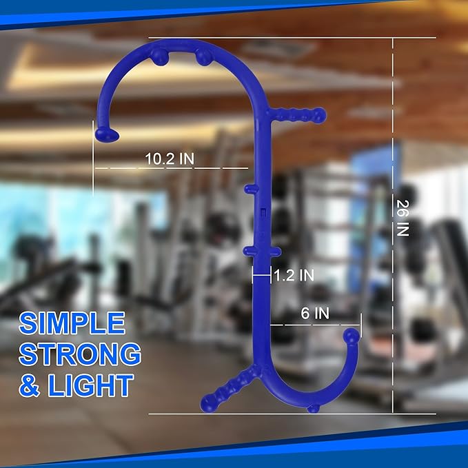 2 Pack Massage Trigger Point Cane, Body Deep Tissue, Handheld Back, Neck, Shoulder, Leg and Feet Massager Rod, Muscle Release Tool Self Massage Hook Cane for Women & Men, Blue & Green-HomvellaHome