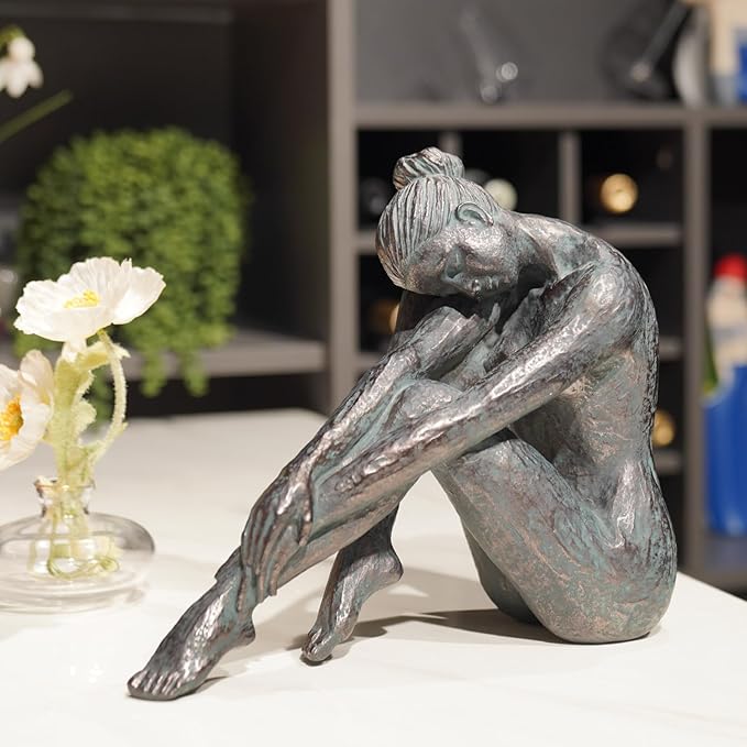 Guichifun Yoga Dancer Statue Home Decoration - Resin Bronze Sculpture Modern Creative Home Garden Statue Handicrafts Art Ware Home Décor Office Room or Outdoor Garden Gifts 10.25 x 4.25 x 8.75 Inch-HomvellaHome
