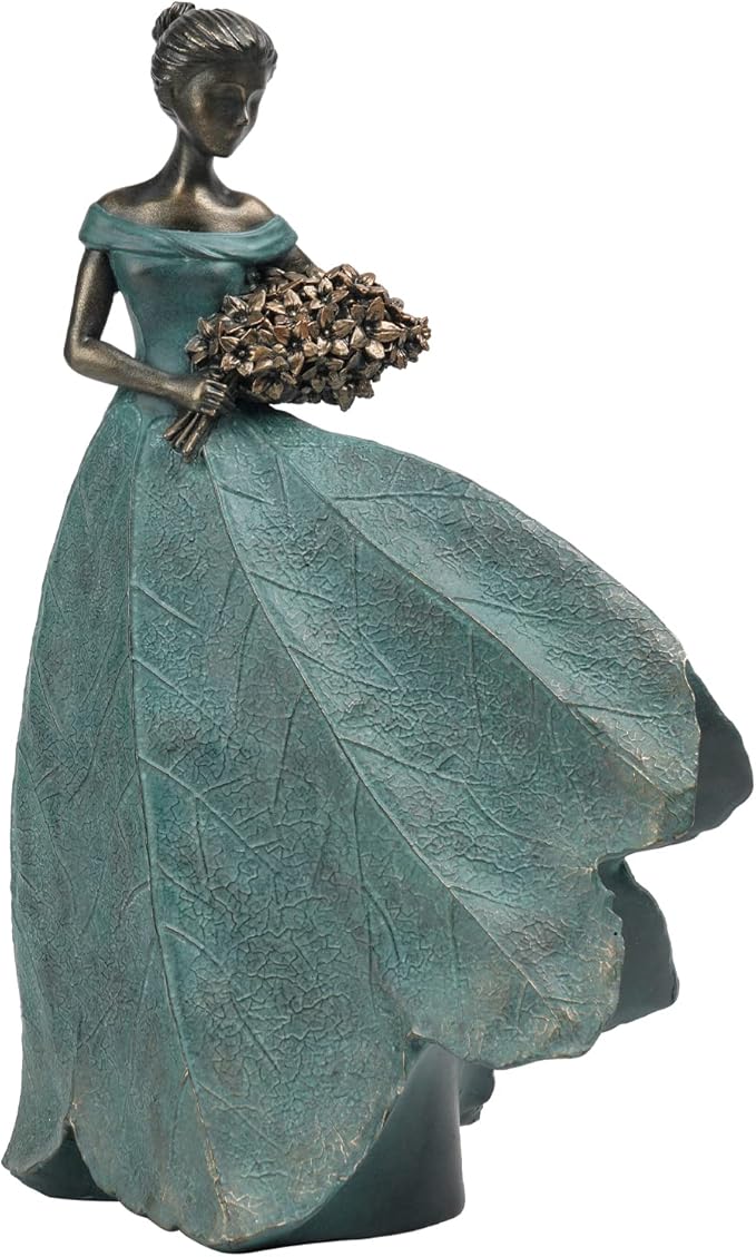 Guichifun Fairy Statue Collection Home Decoration - Leaf Angel Girls Resin Home Garden Patio Decor Memorial Gift for Mom Outside or Inside Outdoor Yard Decorations Figurines 7.5 x 4.5 x 11.5 Inch-HomvellaHome