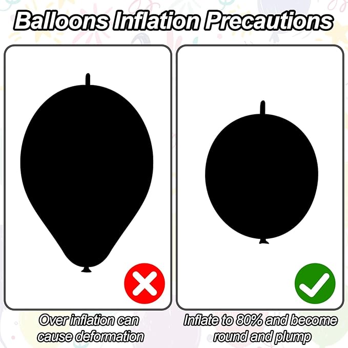 Gold Quick Link Balloons, 60PCS Linking for Balloon Wall Arch Chains, 6inch Linkable for Wedding Birthday Baby Shower Engagement Graduation Party Decorations-HomvellaHome