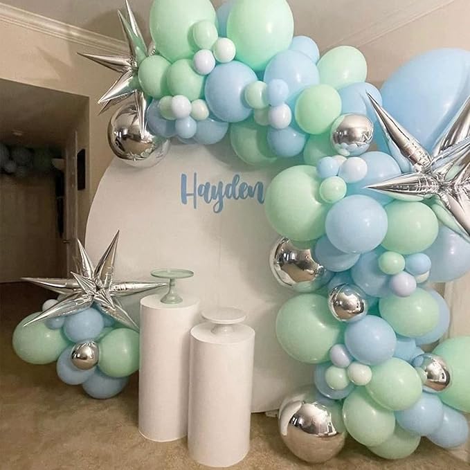 130pcs Mint Green Balloons Different Sizes 18" 12" 10" 5" Pastel Light Green Balloons for Boys Girls Birthday Baby Shower Gender Reveal Wedding Decorations-HomvellaHome