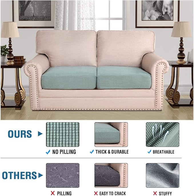 H.VERSAILTEX Super Stretch Stylish Cushions Covers/Furniture Cover Spandex Jacquard Small Checked Pattern Super Soft Slipcover Washable Individual-HomvellaHome