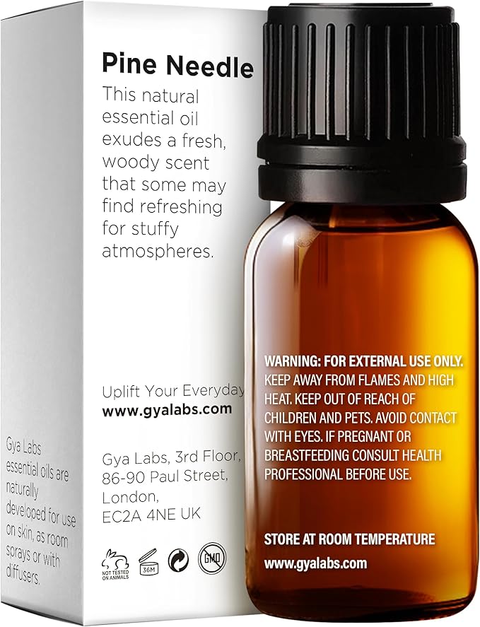Gya Labs Pine Essential Oils for Diffuser - 0.34 Fl Oz - 100% Pure Natural Fall Pine Oil for Skin, Body Massages & Candle Making Scent-HomvellaHome