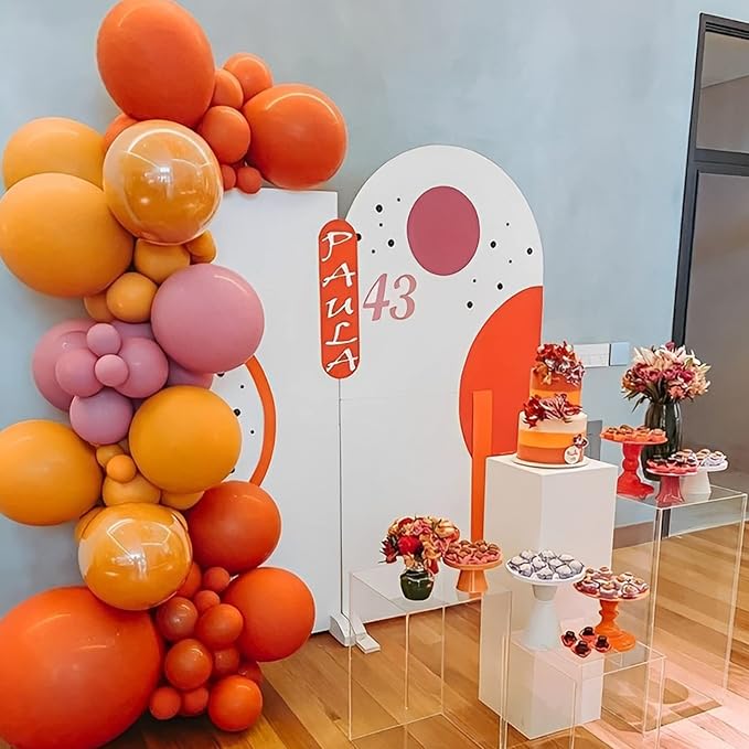 130pcs Orange Balloons Different Sizes 18" 12" 10" 5" Orange Matte Latex Balloons for Boys Girls Birthday Baby Shower Gender Reveal Wedding Gender Reveal Autumn Party Decorations-HomvellaHome