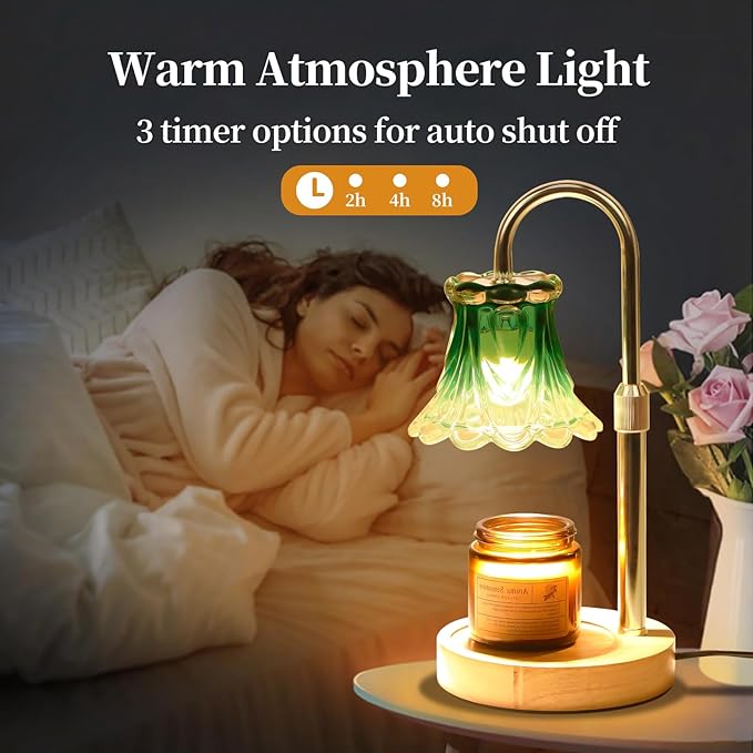 GEEZO Fragrance Candle Warmer Lamp，Electric Candle Warmer with Timer & Dimmer，Mom Christmas Birthday Gifts for Women, House Warming Gifts New Home Bedroom Decor-HomvellaHome