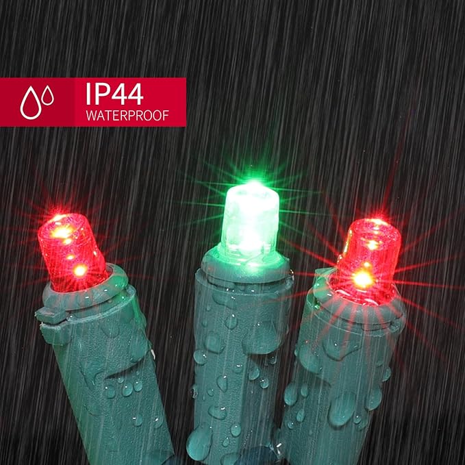 100 Count Red and Green - String Lights - 21.6FT LED Christmas Lights, Mini led Lights for Indoor Outdoor Home Holiday Party Wedding Independence Day Decoration-HomvellaHome