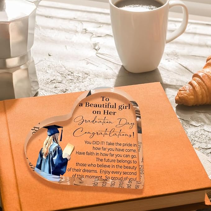 Graduation Gift 2025 Graduation Gifts Cool Graduation Gifts Gifts College Graduation Gifts Graduation Gifts For Her High School Graduation Gifts Personalized Graduation Gifts Acrylic Heart for Her-HomvellaHome