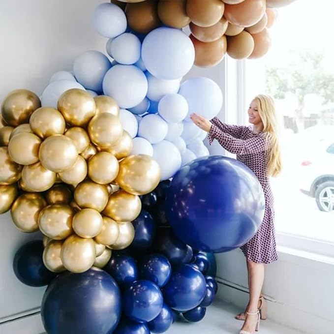 130pcs Navy Blue Balloons Different Sizes 18" 12" 10" 5" Dark Blue Balloons for Birthday Graduation Baby Shower Anniversary New Year Party Holiday Decorations-HomvellaHome