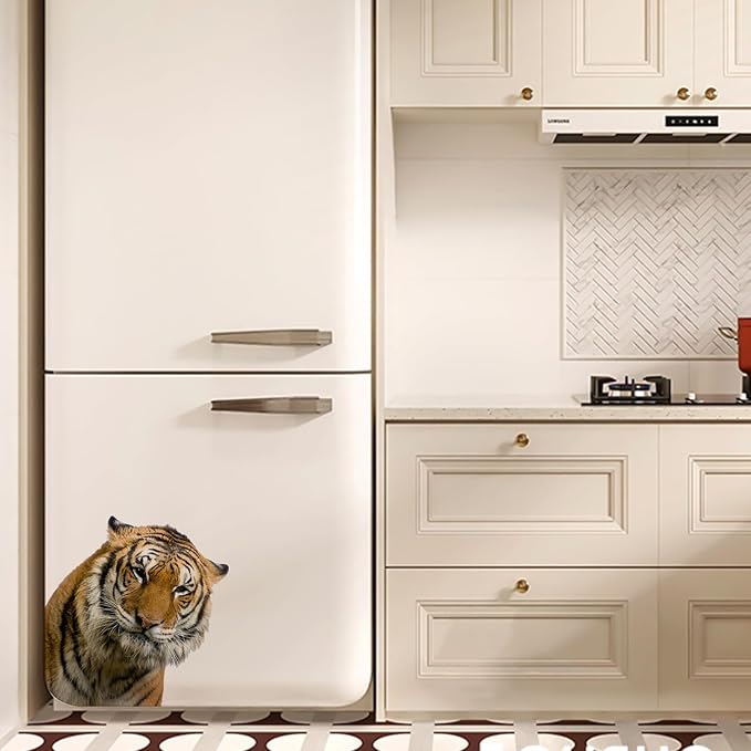 Gentle Tiger Wall Stickers & Decals - Peel & Stick, Removable Funny Tiger Window Stickers for Farmhouse Bedroom, Living Room & Shop Windows-HomvellaHome