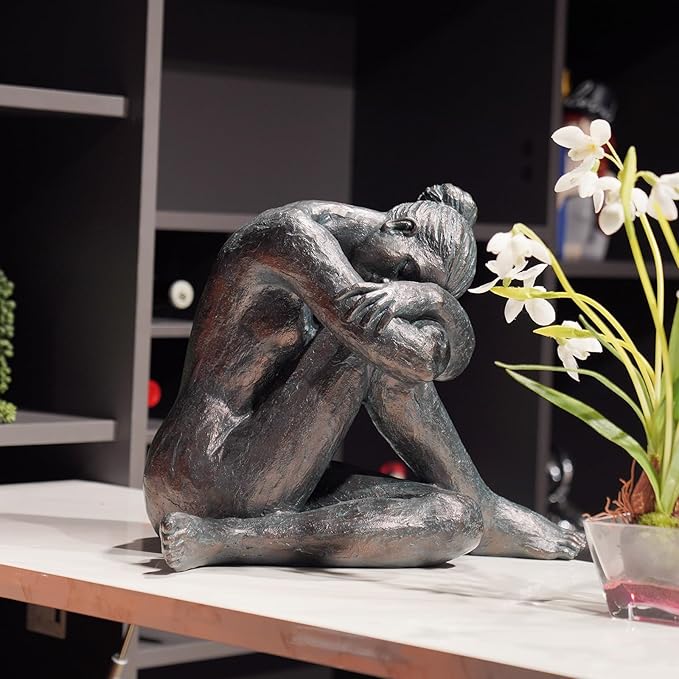 Guichifun Yoga Dancer Statue Home Decoration - Resin Sculpture Modern Creative Home Ballet Thinker Dancers Handicrafts Art Ware Home Décor Office Room Ornament Gifts 13.5 x 9.5 x 11.25 Inch-HomvellaHome