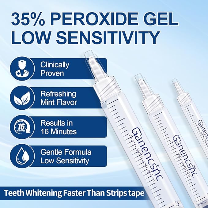 10-Pack Teeth Whitening Gel Refills - Gentle 35% Carbamide Peroxide Formula - Compatible with Teeth whitening Kit,No Sensitive Teeth Whitener-HomvellaHome