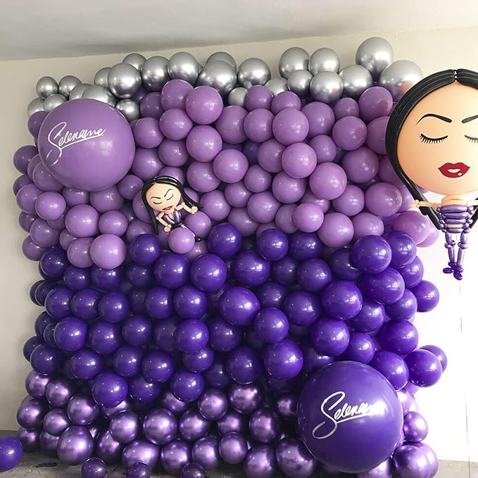 130pcs Purple Balloons Different Sizes 18" 12" 10" 5" Party Latex Balloons for Birthday Baby Shower Halloween Wedding Valentine's Day Party Bachelorette Decorations-HomvellaHome
